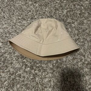 Reversible Beige Bucket Hat